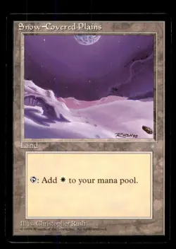 MTG Snow-Covered Plains LP Light Play Ice Age [3269] - Image 1