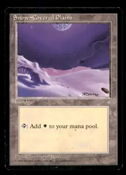 MTG Snow-Covered Plains LP Light Play Ice Age [3290] - Image 1
