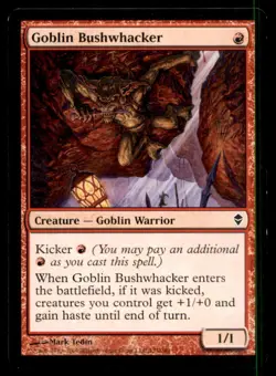 MTG Goblin Bushwhacker LP Light Play Zendikar [5145] - Image 1