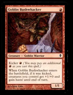 Goblin Bushwhacker LP Light Play Zendikar MTG [7655] - Image 1