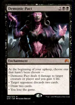 Demonic Pact LP Light Play Magic Origins MTG [12155] - Image 1