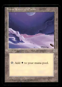 MTG Snow-Covered Plains LP Light Play Ice Age [3266] - Image 1