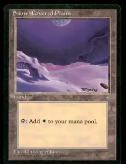MTG Snow-Covered Plains LP Light Play Ice Age [3287] - Image 1