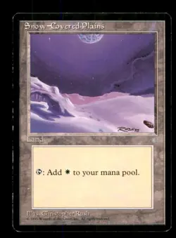 MTG Snow-Covered Plains LP Light Play Ice Age [3268] - Image 1