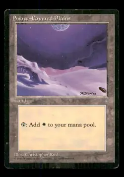 MTG Snow-Covered Plains LP Light Play Ice Age [3291] - Image 1