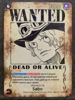 One Piece CCG Sabo (120) (Wanted Poster) - Carrying On His Will (OP13) - Image 1
