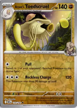 Arven's Toedscruel Reverse Holo SV10: Destined Rivals 110/182 Pokemon Card TCG - Image 1