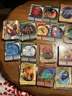 Lot Of Over 300 Bakugan Cards 2000s-Early 2010s Gate & Ability Mix As Is Bends - Image 2