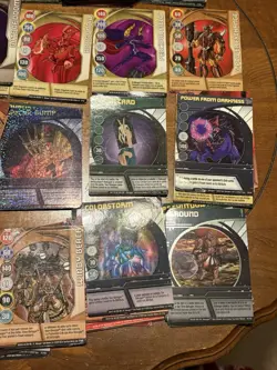 Lot Of Over 300 Bakugan Cards 2000s-Early 2010s Gate & Ability Mix As Is Bends - Image 5