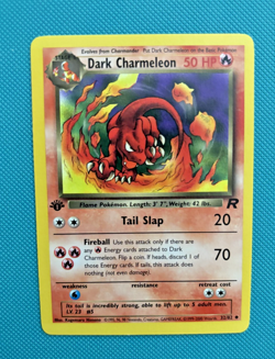 Dark Charmeleon 1st Edition Vintage 32/82 Team Rocket Pokemon Card; Near Mint - Image 1