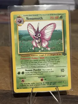 Venomoth 29/64 Jungle Rare NM Non-Holo Vintage Pokemon Card 1999 WOTC Near Mint - Image 1