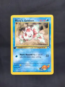 Pokemon Cards: Gym Heroes 1st Edition Rare: Misty's Goldeen 30/132 - Image 1