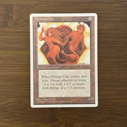 Primal Clay LP/MP Fourth Edition 1995 MTG Magic the Gathering Card TCG - Image 1