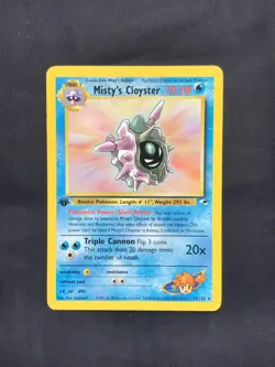 Pokemon Cards: Gym Heroes 1st Edition Rare: Misty's Cloyster 29/132 - Image 1