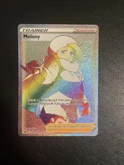 Pokemon TCG Melony 218/198 Rainbow Secret Rare Card NM - Image 1