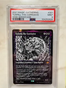 PSA 9 2021 MTG Toxrill the Corrosive VOW Showcase Magic Graded Mint - Image 1
