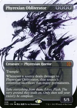MTG Magic 1 x Phyrexian Obliterator #308 x 1 - ONE - SHOWCASE [2/2] - Image 1