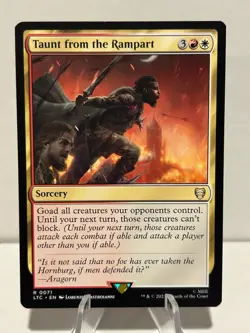 Taunt from the Rampart 71 R Commander: The Lord of the Rings NM MTG - Image 1