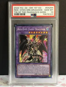 Yu-Gi-Oh! 2022 Red-Eyes Dark Dragoon MP22-EN264 Prismatic Secret 1st Ed PSA 10 - Image 1