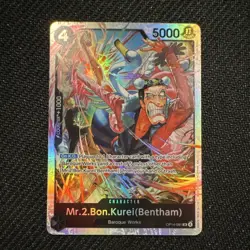 One Piece CCG Mr.2.Bon.Kurei (Bentham) OP14-091 Holo Character Card - Image 1