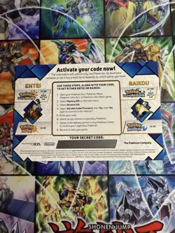 POKEMON Legendary Code Card (Expired) 2017 Entei Suicune Raikou Sun Moon Promo - Image 2