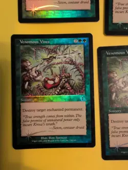 Venomous Vines x4. Playset Sorcery Judgment. Old VIntage. MTG 4 Card.FOIL - Image 5