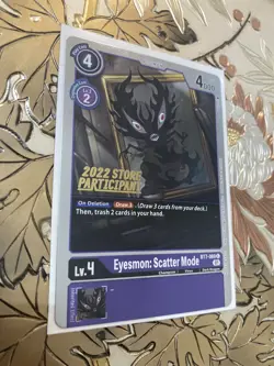 Digimon Card Game Eyesmon: Scatter Mode BT7-069 Store Participant 2022 - Image 1