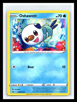 💥 Oshawott SWSH222 Promo SWSH: Sword & Shield Promo Holo Pokemon Card - Image 1