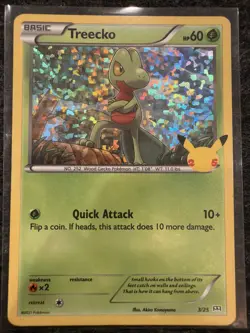 Pokemon TCG Treecko Holo Card 3/25 McDonald's 25th Celebrations Series - Image 1
