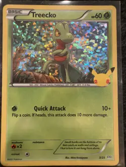 Pokemon TCG Treecko Holo Card 3/25 McDonald's 25th Celebrations Series - Image 2