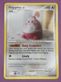 Happiny 014/017 Pop Series 8 Regular Finish Mid-Era Pokemon Card Yuka Morii - Image 1