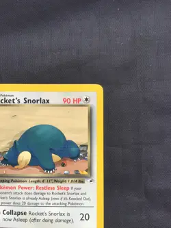 Pokemon Cards: Gym Heroes 1st Edition Rare: Rocket's Snorlax 33/132 - Image 3
