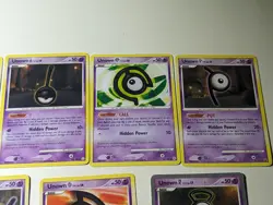 Unown Pokemon Card Set of 9 SEE DESCRIPTION LP *Great Condition* Contains Holos - Image 2