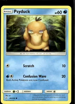 Pokemon Psyduck 40/236 Cosmic Eclipse Non Holo Common 2 Card Lot - Image 1