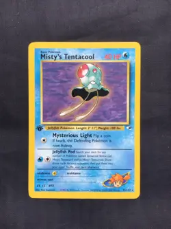 Pokemon Cards: Gym Heroes 1st Edition Rare: Misty's Tentacool 32/132 - Image 1
