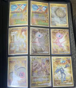 Qty 40 Gold Pokemon Card Lot NM plus Mew Metal - Image 1