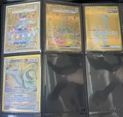 Qty 40 Gold Pokemon Card Lot NM plus Mew Metal - Image 5