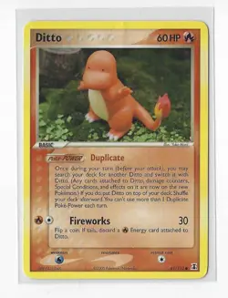 Pokemon Card - Ditto (Charmander) Delta Species 61/113 vintage 2005 MP - Image 1