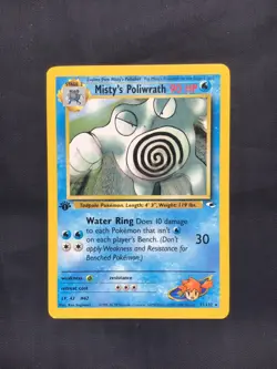 Pokemon Cards: Gym Heroes 1st Edition Rare: Misty's Poliwrath 32/132 - Image 1