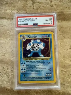 Poliwrath Base Set Holo Unlimited Holo Rare Card 13/102 Pokemon TCG - Image 1