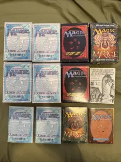Magic The Gathering EMPTY Starter Box Rule Book Instruction Ice Age Mirage 3rd - Image 1