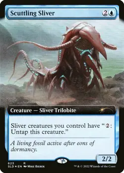 [1x] Scuttling Sliver - Foil - Extended Art Near Mint, English Secret Lair MTG M - Image 1