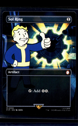 2024 MTG Magic The Gathering PIP Fallout Borderless #359 Sol Ring - Image 1