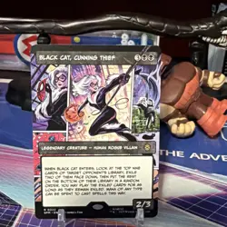 Black Cat, Cunning Thief R 0222 (Borderless) Marvel's Spider-Man Regular - Image 1