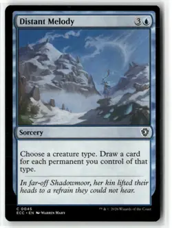 Distant Melody Commander: Lorwyn Eclipsed NM Regular Magic MTG - Image 1