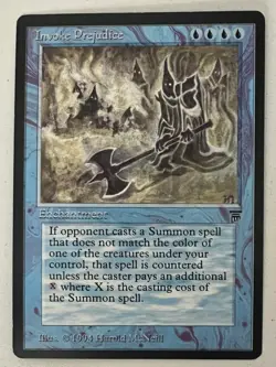 Magic the Gathering MTG Legends Invoke "Prejudice" BANNED NM- (Beta Bob) - Image 1
