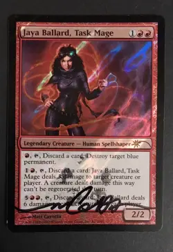 MTG - Magic: The Gathering - Jaya Ballard, Task Mage - MEDIA (FOIL)(LP)(SIGNED) - Image 1