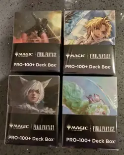 Final Fantasy MTG Set of 4 Ultra-Pro 100+ Deck Boxes. New Sealed - Image 1