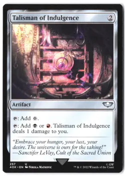 Talisman of Indulgence 257 MTG 40K NM - Image 1