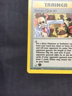 Pokemon Cards: Gym Heroes 1st Edition Rare: Blaine's Quiz #1 97/132 - Image 5